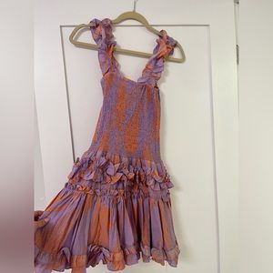 Love Shack Fancy Look A Like Mini Ruffle Dress- Fits S/XS - Never Worn